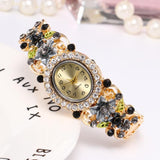 Black and Yellow Flower Watch
