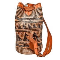 Indonesian Bali Hand Woven Rattan ATA Leaf Straw Backpack Bag-Bags & Clutches-radekus