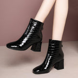 Genuine Leather Winter Ankle Boot Shoes For Women
