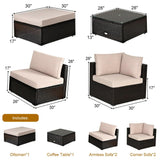 L shaped Cushioned Sofa Set