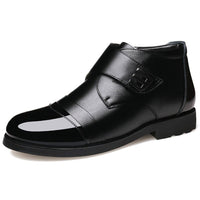 Black Genuine Cow Leather Shoes For Men