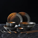 Retro Japanese Frosted Texture Ceramic Tableware Set