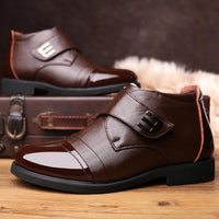 Brown Genuine Cow Leather Boots For Men