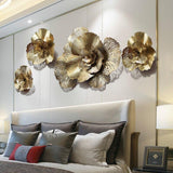 Modern Style 3D Gold Flower Wall Hanging Mural Decor-Wall Hanging-radekus
