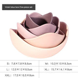 Lotus Ceramic Bowl Fruit Plate Sets