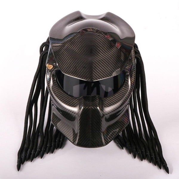cool motorcycle helmets predator Matte Black HNJ Helmet Predator Cool Chopper Helmets Predator
