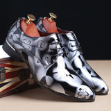 White Derby Leather Shoes