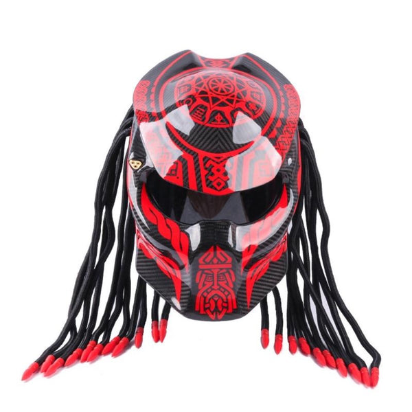 predator fahrradhelm Predator Full Face Red Tribal Design Motorcycle Bike Helmet – radekus