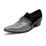 Genuine Leather Checkerboard Shoes