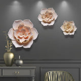 Lotus Flowers 3D Wall Hanging Decor Mural With Butterflies-Wall Hanging-radekus