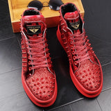 Red Hip Hop Sneakers For Men