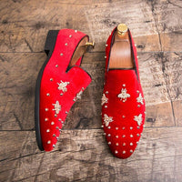 Red Handmade Shoes For Men
