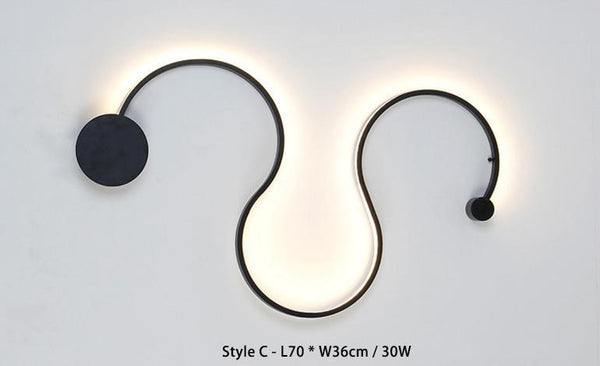 Walll Light Pattern Wavy Pattern Led Home Decor Ceiling Wall Lights For Living Room Bedroom ...