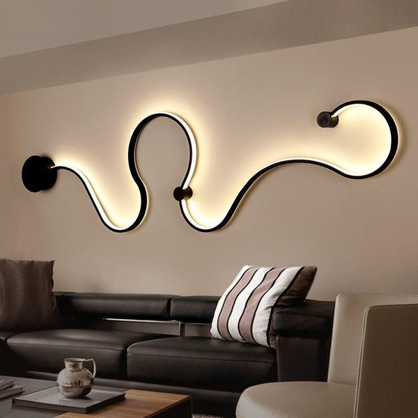 Wavy Pattern Led Home Decor Ceiling Wall Lights For Living Room Bedroom-Wall Light-radekus