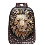 Embossed Lion Head Gothic Backpack Bag-Bags-radekus