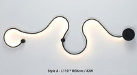 Wavy Pattern Led Home Decor Ceiling Wall Lights For Living Room Bedroom-Wall Light-radekus