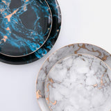 Nordic Nero Marquina Texture Ceramic Dinner Plate