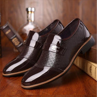 Red Classic PU Leather Shoes For Men