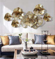 Modern Style 3D Gold Flower Wall Hanging Mural Decor-Wall Hanging-radekus