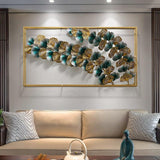 European 3D Metal Ginkgo Leaf Wall Hanging Decor For Modern Contemporary Style-Wall Hanging-radekus
