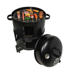 Portable BBQ Smoker Steamer Charcoal Wood Burning Grill