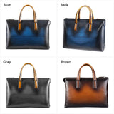 Genuine Leather Deep Color Hue Briefcase Bag For Business & Travel-Bags-radekus