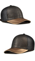 Unisex Genuine Leather Golden Baseball Hat-hats-radekus