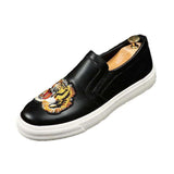 Embroidered Casual Slip-On Loafer Shoes For Men