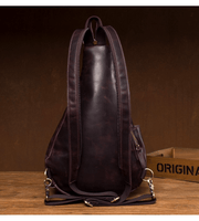 Genuine Leather Vintage Messenger Chest Bag-Bags-radekus